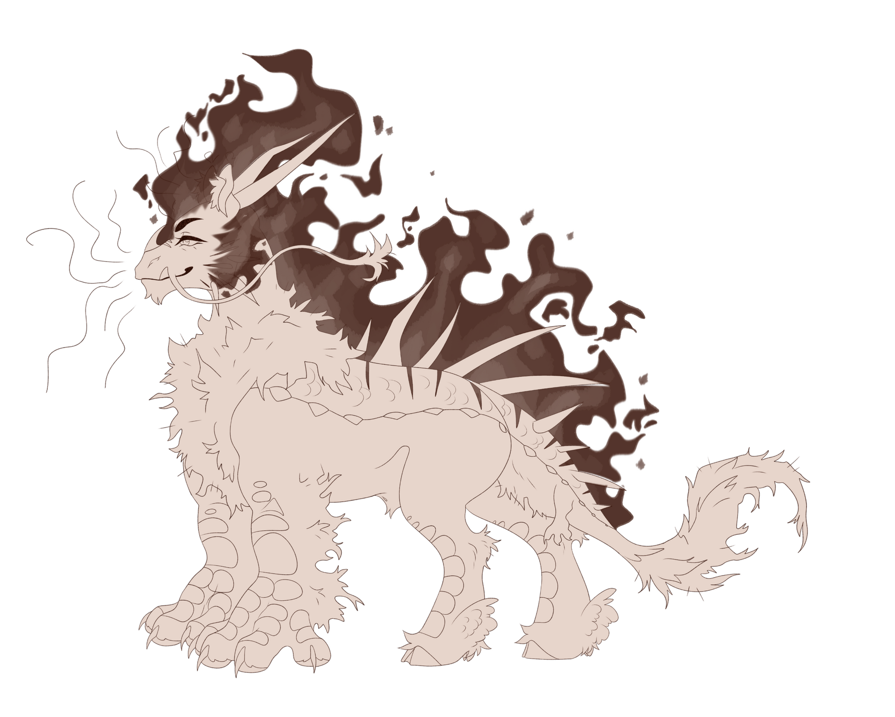 A Spiky Draco when they set themself on fire